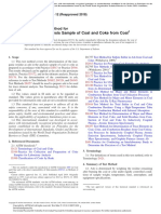 Ash in The Analysis Sample of Coal and Coke From Coal: Standard Test Method For
