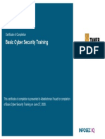 Basic Cyber Security Training Course - Completion - Certificate