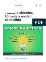 Potencia Eléctrica. Fórmula y Unidad de Medida (Tipos de Potencia)