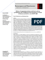 Effects of Magnesium Nitrate and Boric Acid On Germination and Seedling Growth Parameters of Wheat (Triticum Aestivum L.) Var. HUW-468