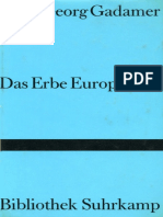Hans-Georg Gadamer - Das Erbe Europas. Beiträge. (1990, Suhrkamp)