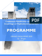 Programme: Conférence Panafricaine Sur Le Projet Grand Inga Et L'hydroélectricité en RDC