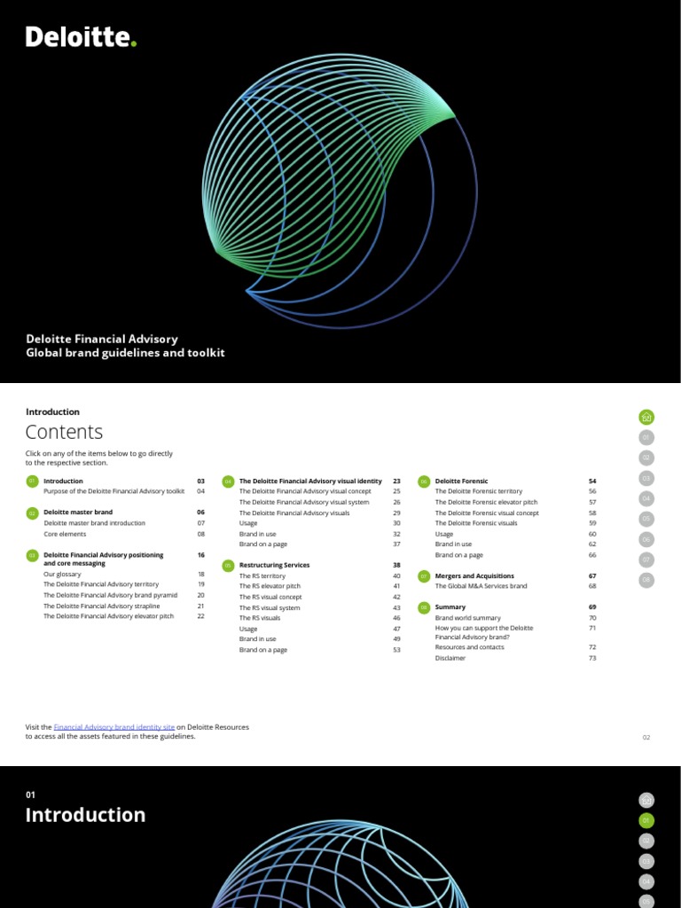 Deloitte Uk Deloitte Financial Advisory Global Brand Guidelines And Toolkit Pdf Brand Logos
