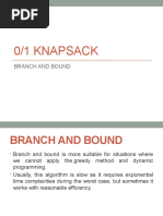 0/1 Knapsack: Branch and Bound