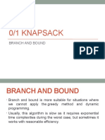0/1 Knapsack: Branch and Bound