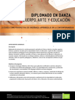 Diplomado de Extension en Danza Cuerpo Arte y Educacion La Danza Como Perspectiva de Ensenanza Aprendizaje en La Contemporaneidad PDF 728 Kb
