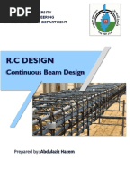 Continuous Beam Design-Abdulaziz Hazem PDF