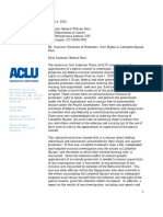 ACLU Letter To Barr