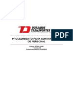 DT-GG-PR-01 Procedimiento para Contratacion Del Personal PDF