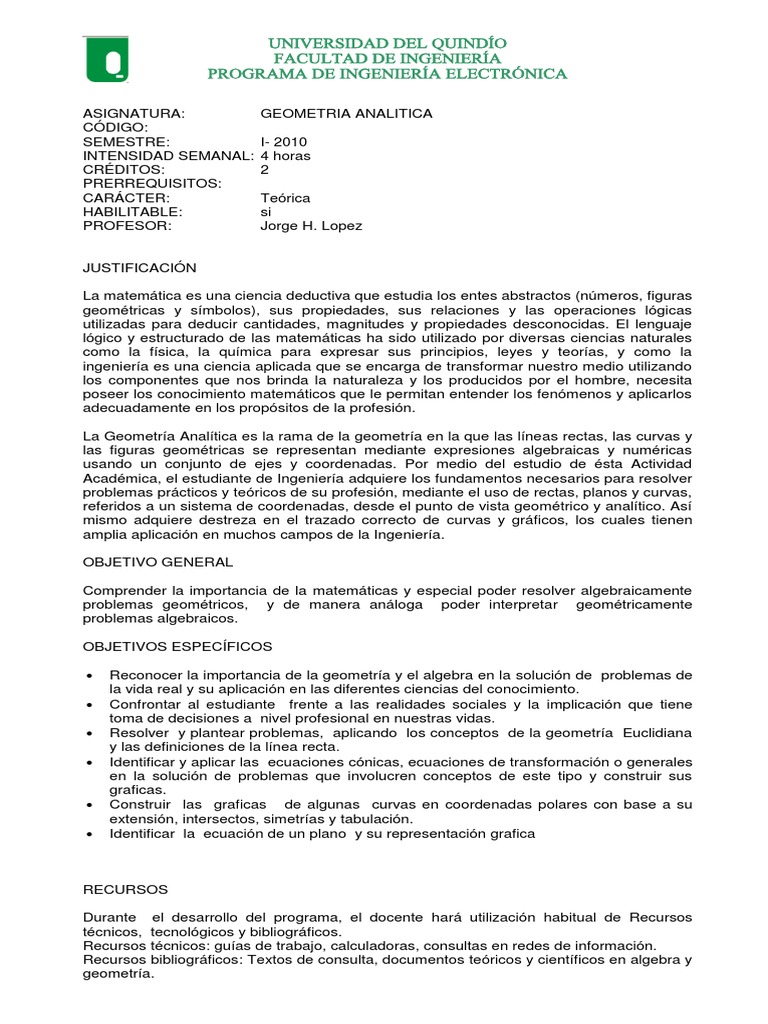 Geometria Analitica PDF Geometría Enseñanza de matemática