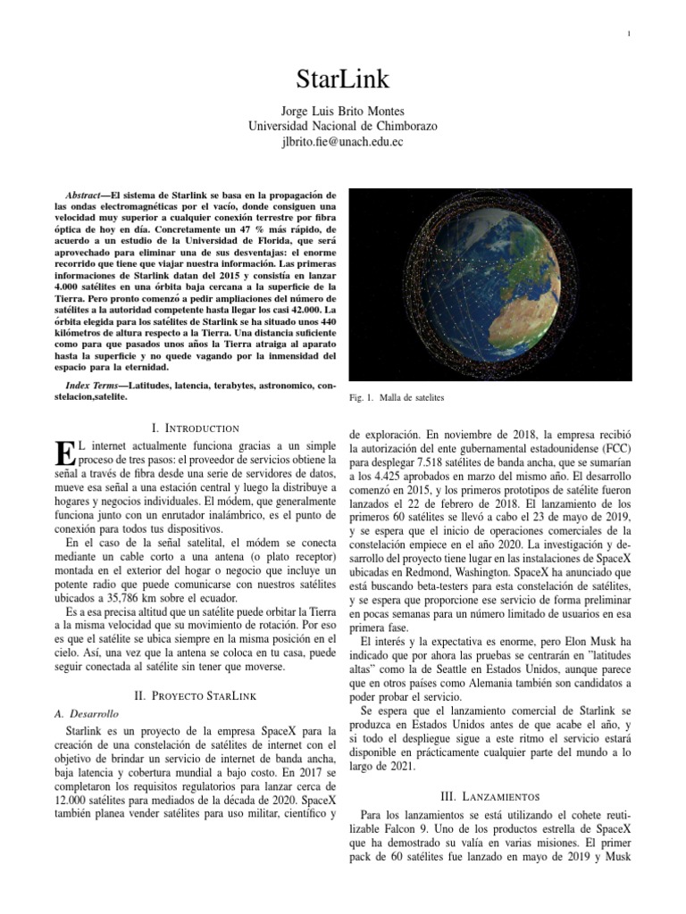 STARLINK | PDF | Fabricación e ingeniería | Informática y tecnología de ...