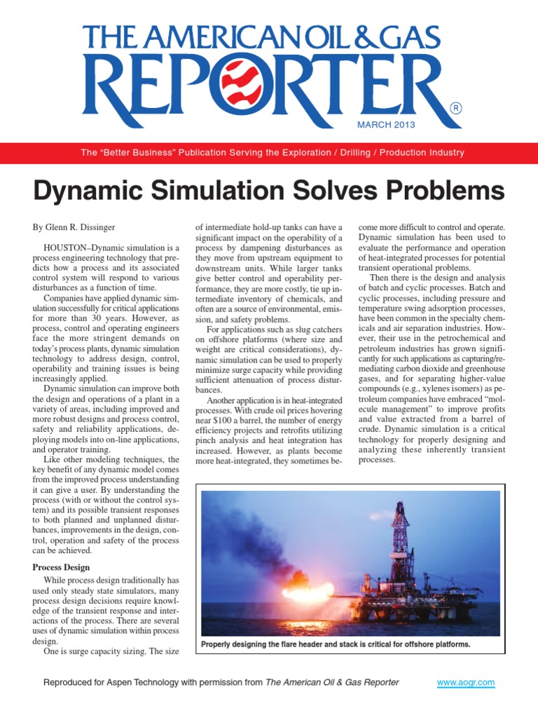 Dynamic Simulation Solves Problems Pdf Mathematical Model Simulation