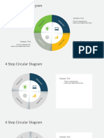 4 Step Circular Diagram: Sample Text Sample Text