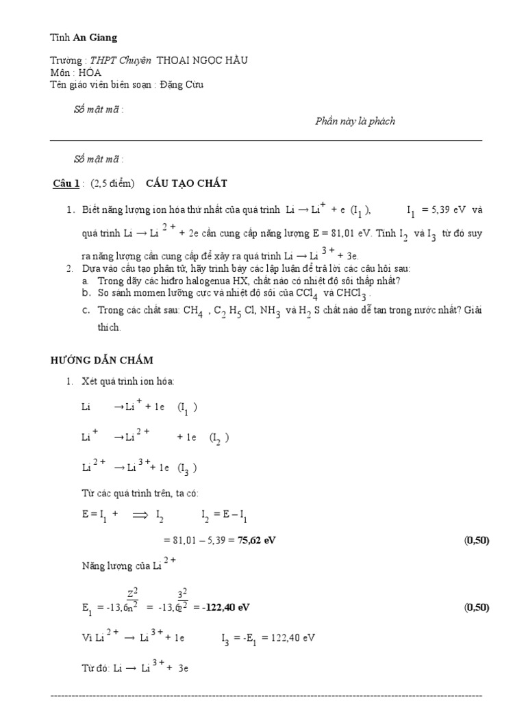 Dap An De Thi Hsg Hoa 12 Cua An Giang Nam 09 Pdf
