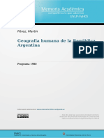 Programa Geografía Humana de La República Argentina-1980