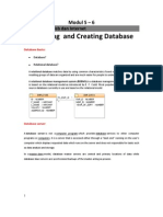 Designing and Creating Database: Modul 5 - 6