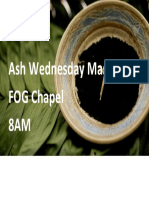 Ash Wednesday Mass FOG Chapel 8AM