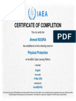 Physical Protection - Certificate