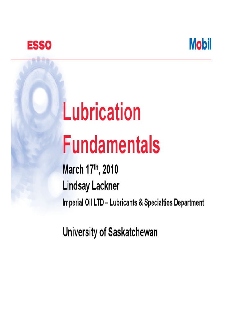 Lubrication Fundamentals Overview | PDF | Viscosity | Lubricant