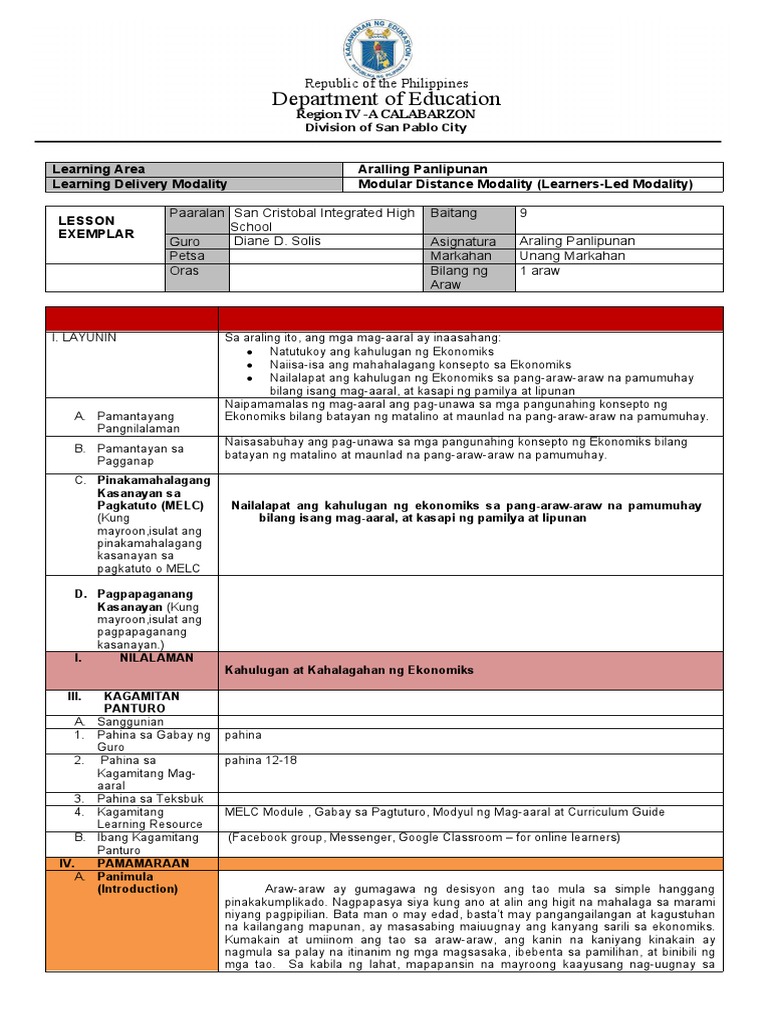FINAL IDEA EXEMPLAR - Week1 - Grade 7 | PDF