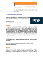 Aprendizaje Basado en Problemas (ABP) y Habilidades de Pensamiento Crítico PDF