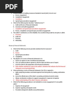 Multiple Choice Questions: Review of Financial Statements