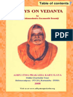 Essays On Vedanta: Sri Satchidanandendra Saraswathi Swamiji