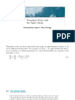 Lecture 5 - Truncation Errors and The Taylor Series