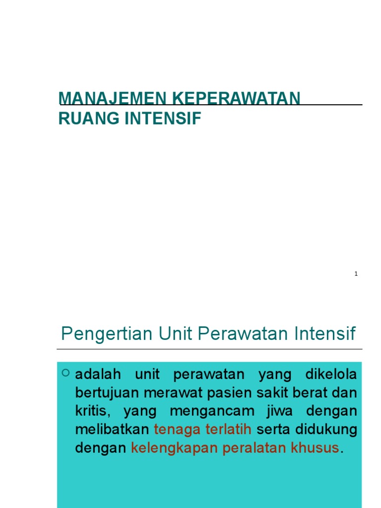 manajemen keperawatan icu