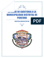 Informe de Auditoria A La Municipalidad de Parcona