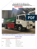 Right Hand Drive Sinotruk HOWO Brand 5000 Liters Fuel Tanker Truck