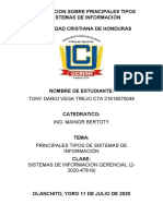 PRINCIPALES TIPOS DE SISTEMAS DE INFORMACIÓN