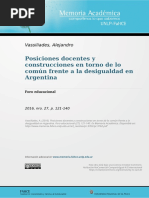 Construcciones en Torno A La Desigualdad en Argentina