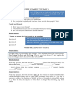 Sample Questions:: Vstep Speaking Test-Part 1