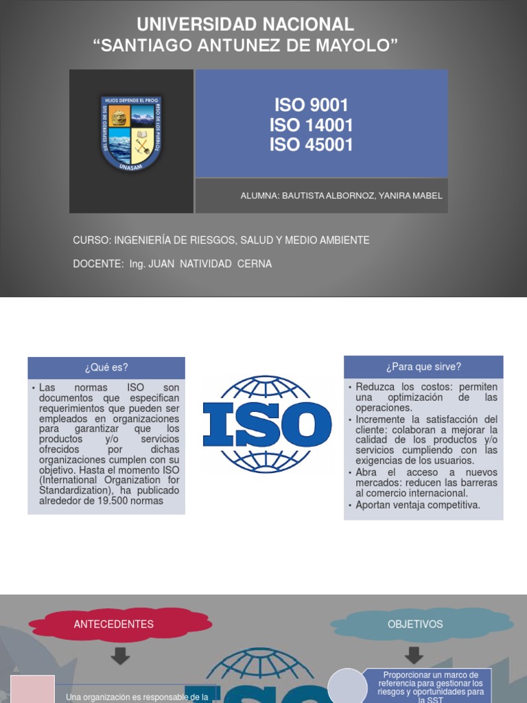 Comparativa de Normas ISO 9001, 14001 y 45001 | PDF | Calidad ...
