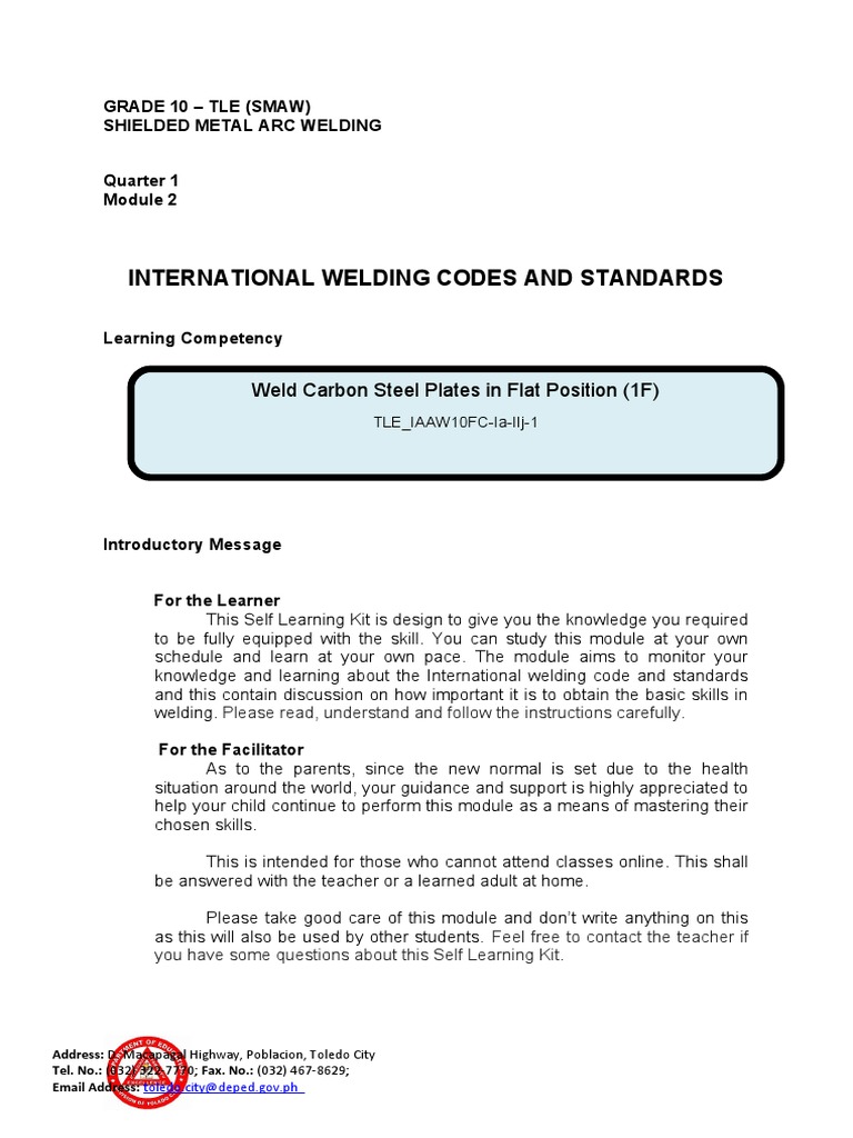 International Welding Codes and Standards Weld Carbon Steel Plates in