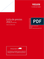 Lista de Precios VELUX, 1 Marzo 2013 PDF