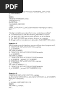 1.1 Multible Choice PL SQL Test