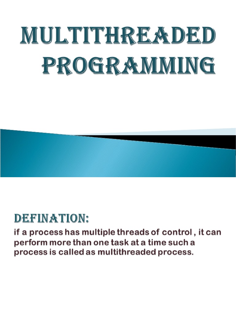 Multi Thread Programming | PDF | Thread (Computing) | Concurrency ...