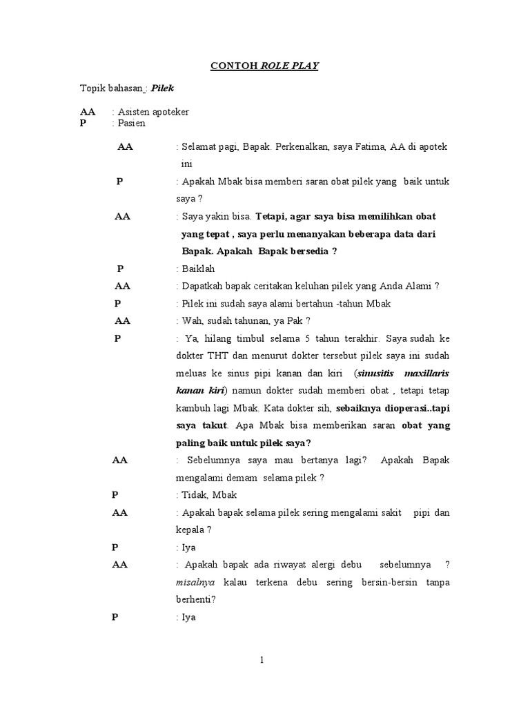 Contoh Role Play Pdf