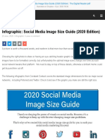 Infographic Social Media Image Size Guide (2020 Edition) The Digital Reader PDF