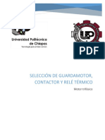 Selección de guardamotor, contactor y relé térmico para motor trifásico