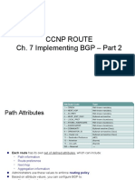 CCNP Route Ch. 7 Implementing BGP - Part 2
