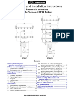 Operating and Installation Instructions: Pneumatic Actuators DP34 Tandem / DP34 Tridem