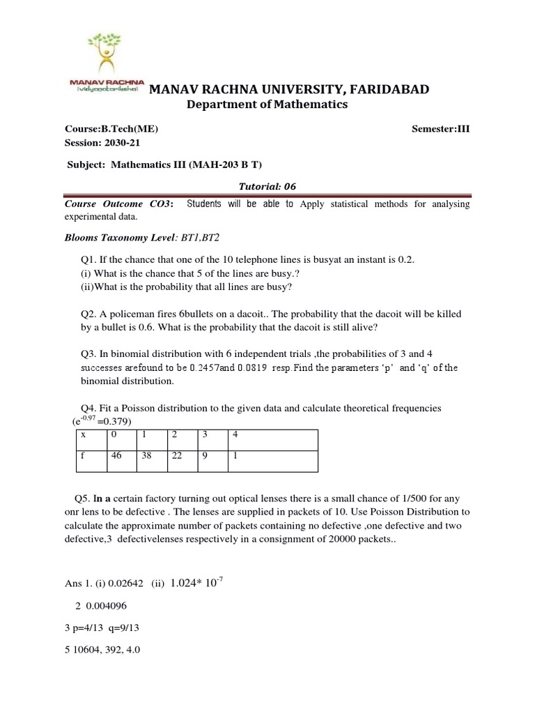 Tutorial 06 PDF | PDF