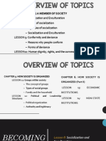 Overview of Topics on Socialization, Conformity and Human Dignity