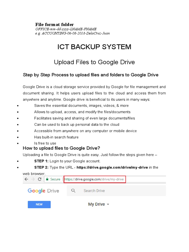 Upload Files To Google Drive | PDF