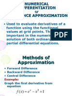 Numerical Differentiation Adv