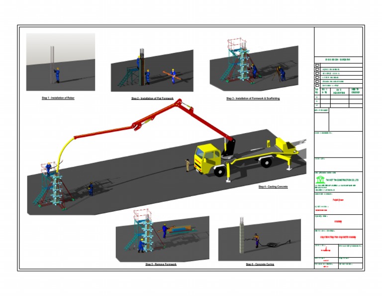 Construction For Concrete Column PDF | PDF | Civil Engineering ...