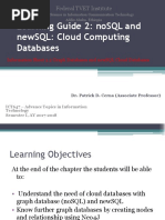 Learning Guide 2: Nosql and Newsql: Cloud Computing Databases